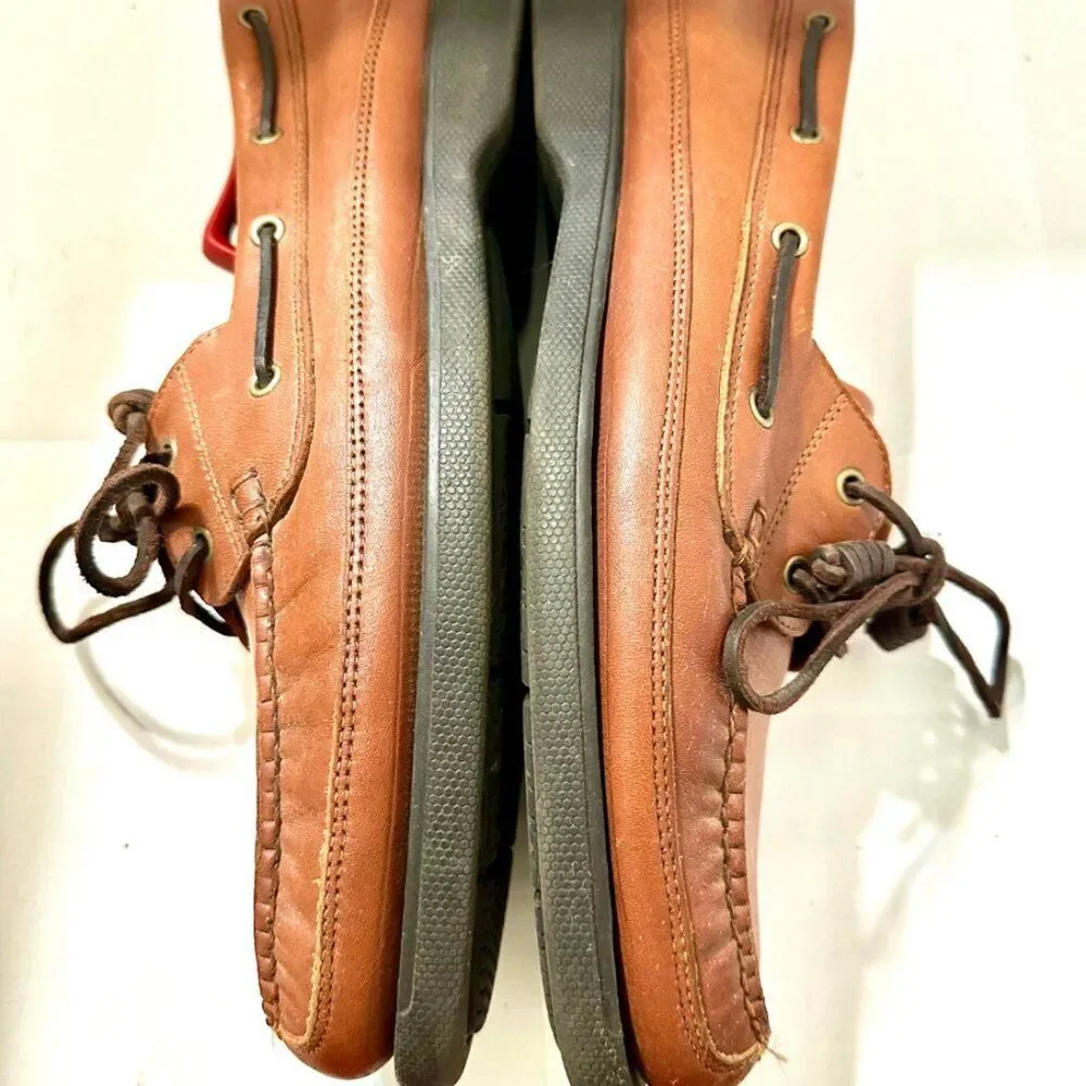 Bass Brown Nubuck Leather Boat Shoes 